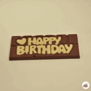 Chocoladebar met Happy Birthday