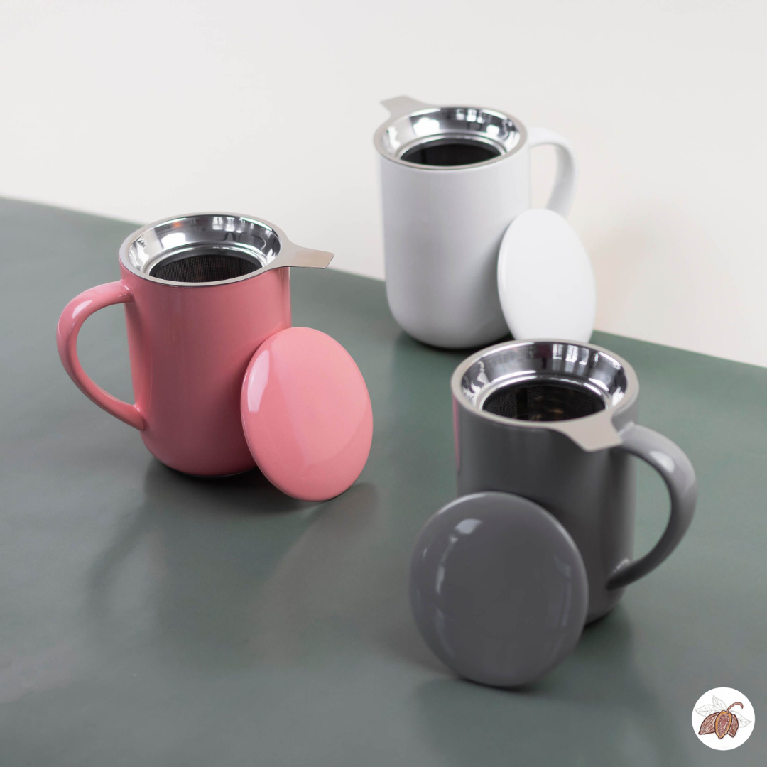 Theebeker Juno met filter Grijs